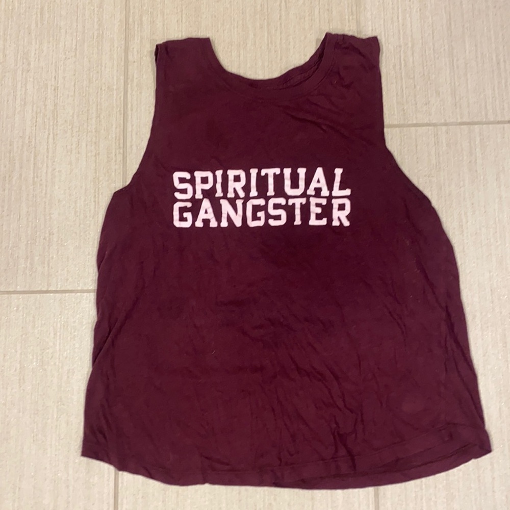 Spiritual Gangster Purple Tank Top Size Medium